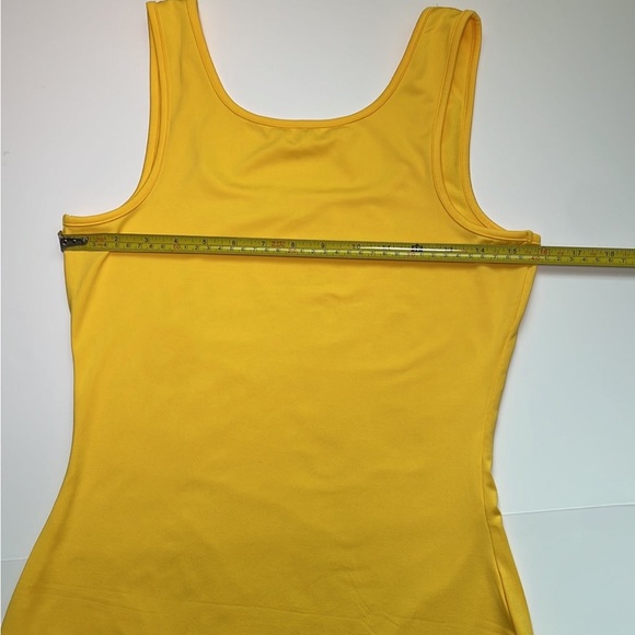 Yellow Tank top soft lounge pencil body con dress SzL - Picture 9 of 11